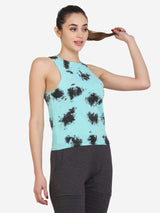 Tie Dye Active Wear Top (Sky Blue)