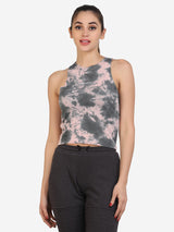 Tie Dye Active Wear Top (Peach)