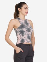 Tie Dye Active Wear Top (Peach)