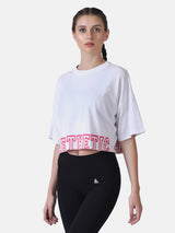 BOYFRIEND FIT T-SHIRT- WHITE