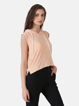 ESSENTIAL HOODIE STRINGER- PEACH