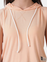 ESSENTIAL HOODIE STRINGER- PEACH