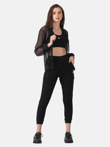 WOMEN'S MESH ZIPPER JACKET