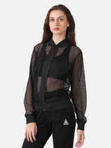 WOMEN'S MESH ZIPPER JACKET