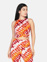 WOMEN'S LONGLINE SPORT'S BRA RED/ORANGE