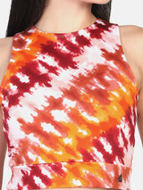 WOMEN'S LONGLINE SPORT'S BRA RED/ORANGE