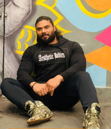 Men's Black Printed Hoodie