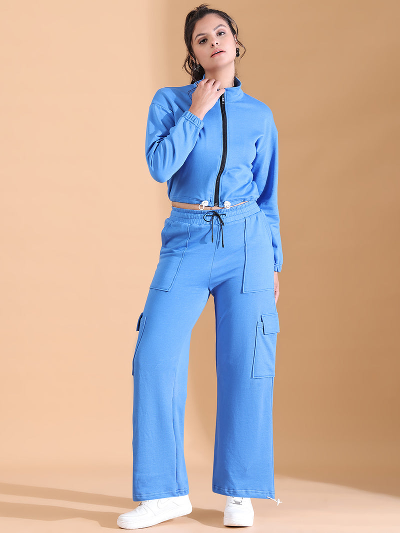 ACTIVE WEAR CASUAL CO ORDS AZURE BLUE