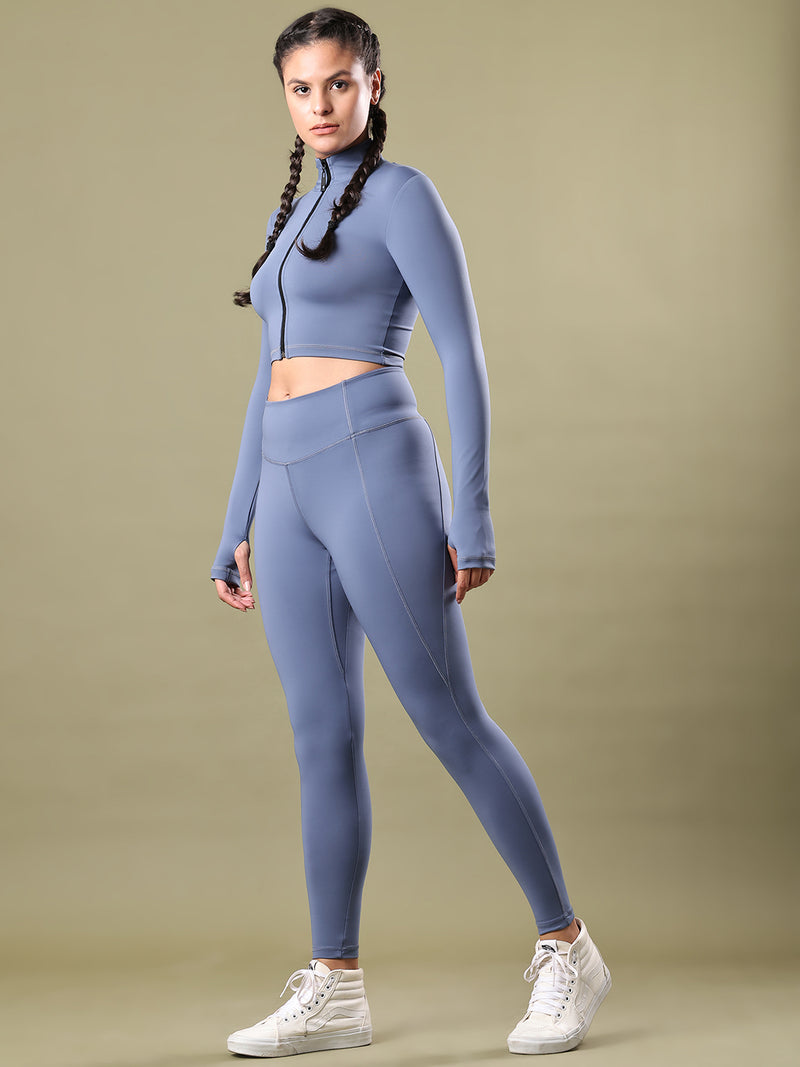 ACTIVE WEAR GYM CO ORDS VIOLET BLUE
