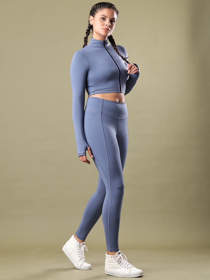 ACTIVE WEAR GYM CO ORDS VIOLET BLUE
