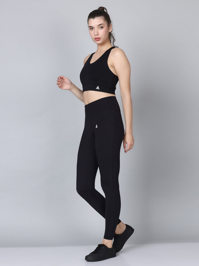 Black Snug Fit GYM Co-ords