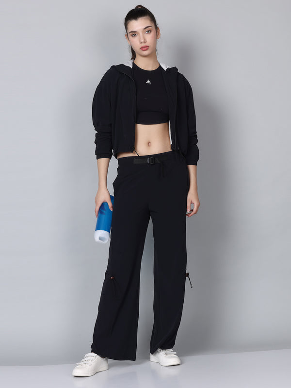 Proactive Loose Fit Black Sport Flared Pant