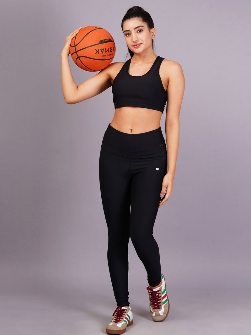 Black Ripped Active wear Gym Co-Ords
