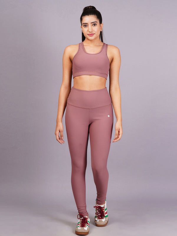 Pastel Pink Ripped  Active Wear Gym Co-Ord