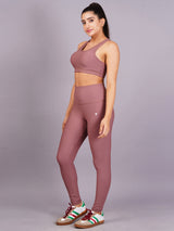 Pastel Pink Ripped  Active Wear Gym Co-Ord