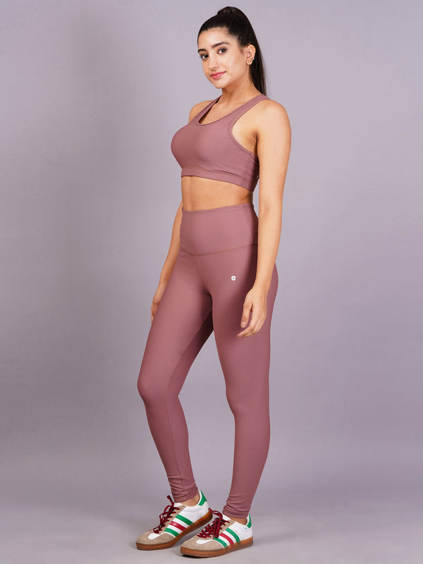 Pastel Pink Ripped  Active Wear Gym Co-Ord