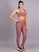 Pastel Pink Ripped  Active Wear Gym Co-Ord