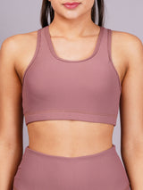Pastel Pink Ripped  Active Wear Gym Co-Ord