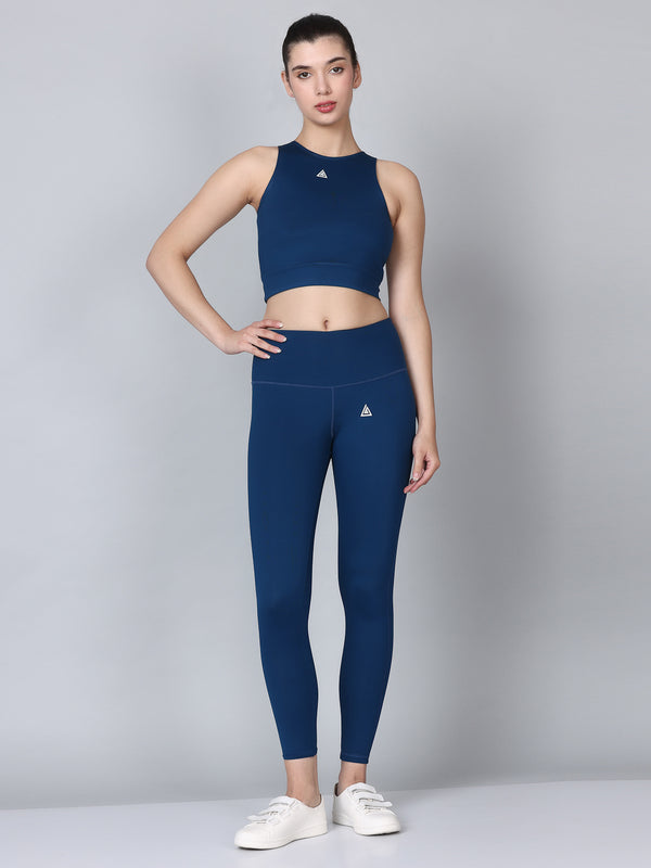 Women Blue Navy Super Stretchable Ultimate Co-ords