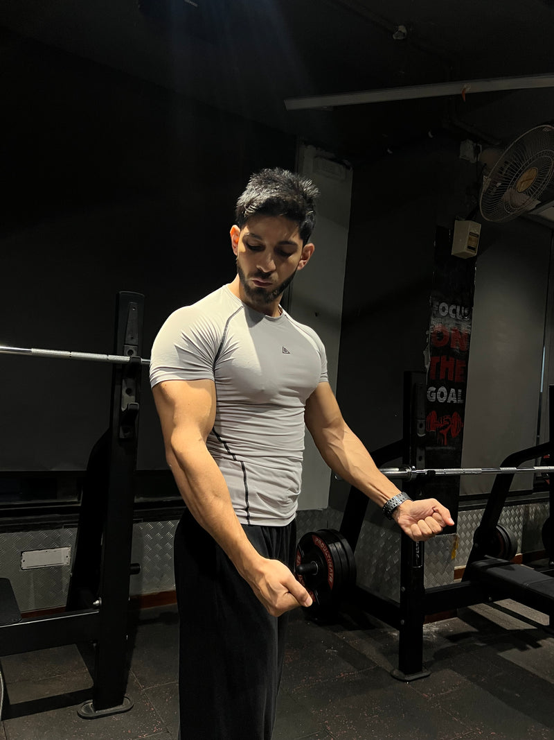 Core Compression T-Shirt  Light Grey
