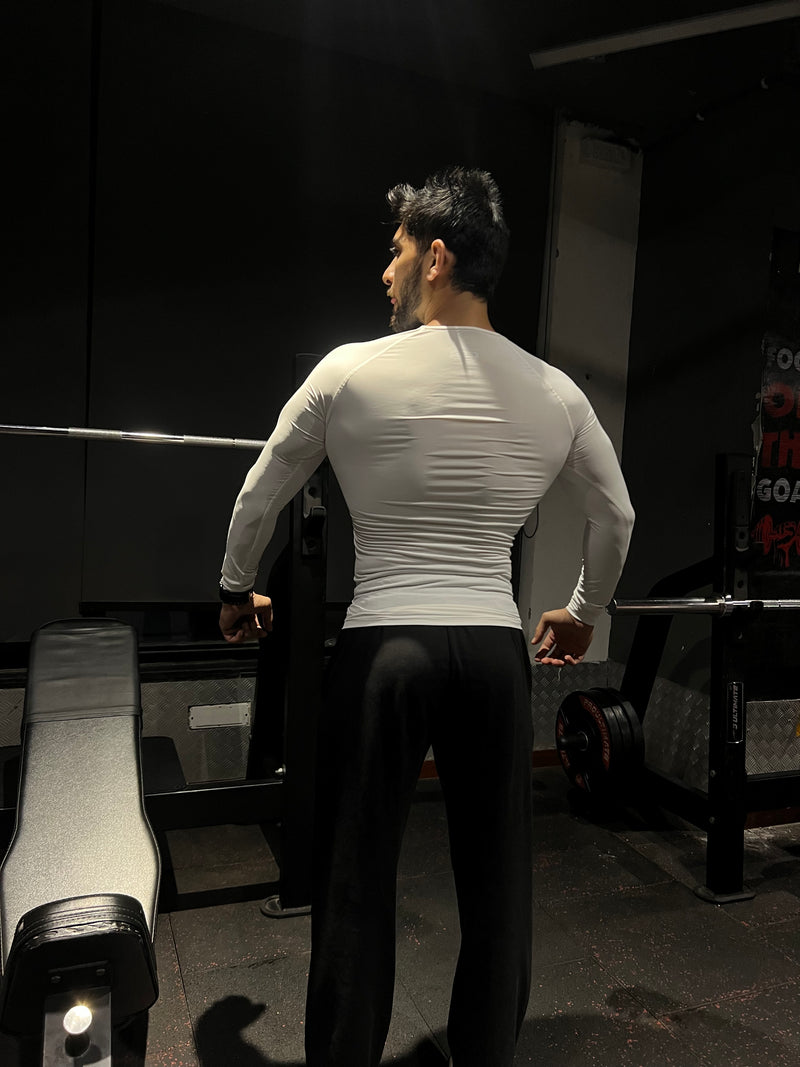 Core Compression T-Shirt Full sleeve White
