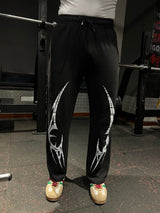 Aesthetic x  Jogger Tribal Print-Black