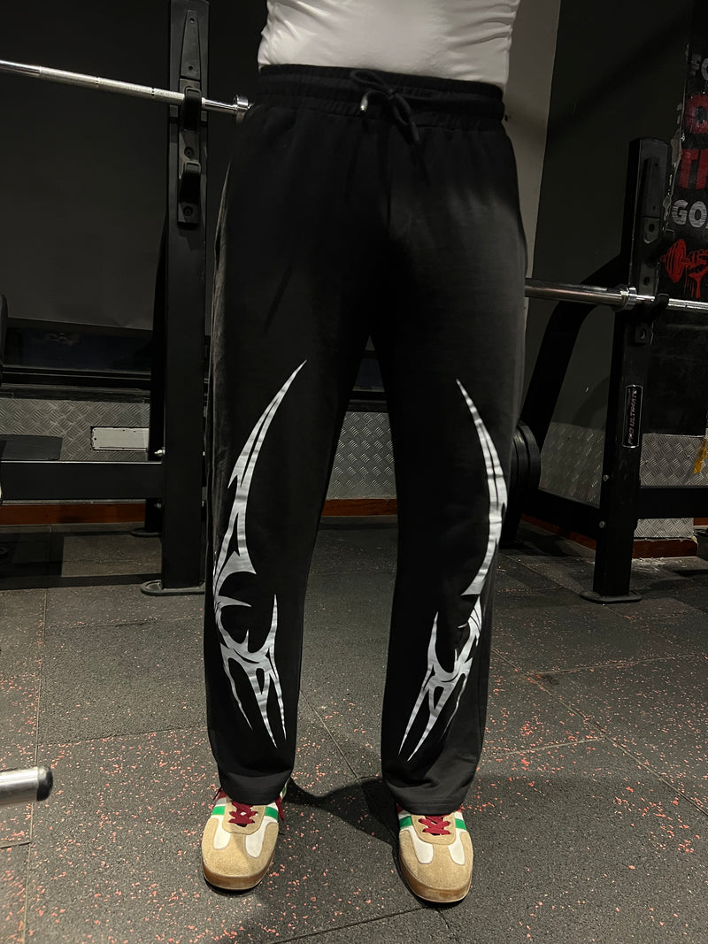 Aesthetic x  Jogger Tribal Print-Black