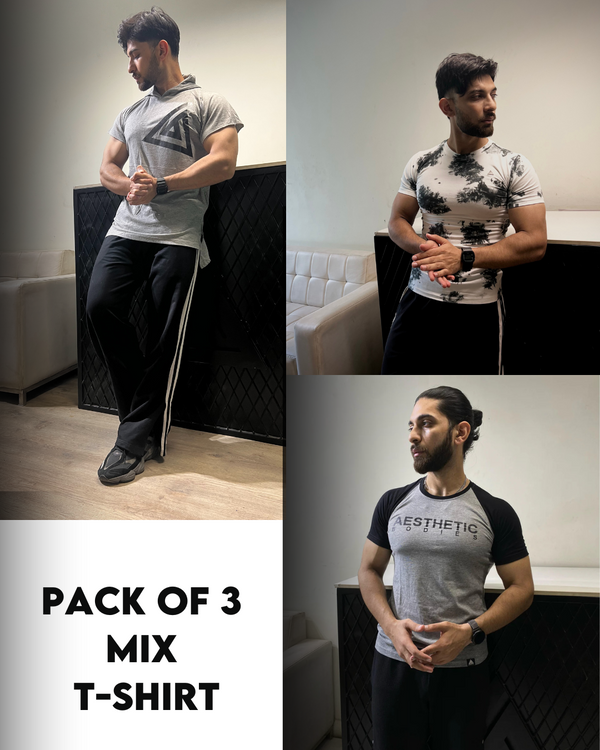 Men’s Mix  T-Shirt -Pack of 3