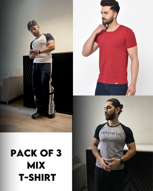 Men’s mix GC  T-Shirt -Pack of 3