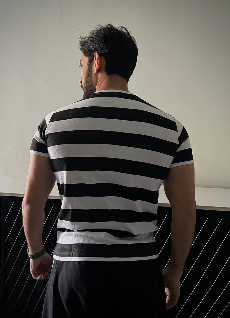 Strip T-Shirt White/Black