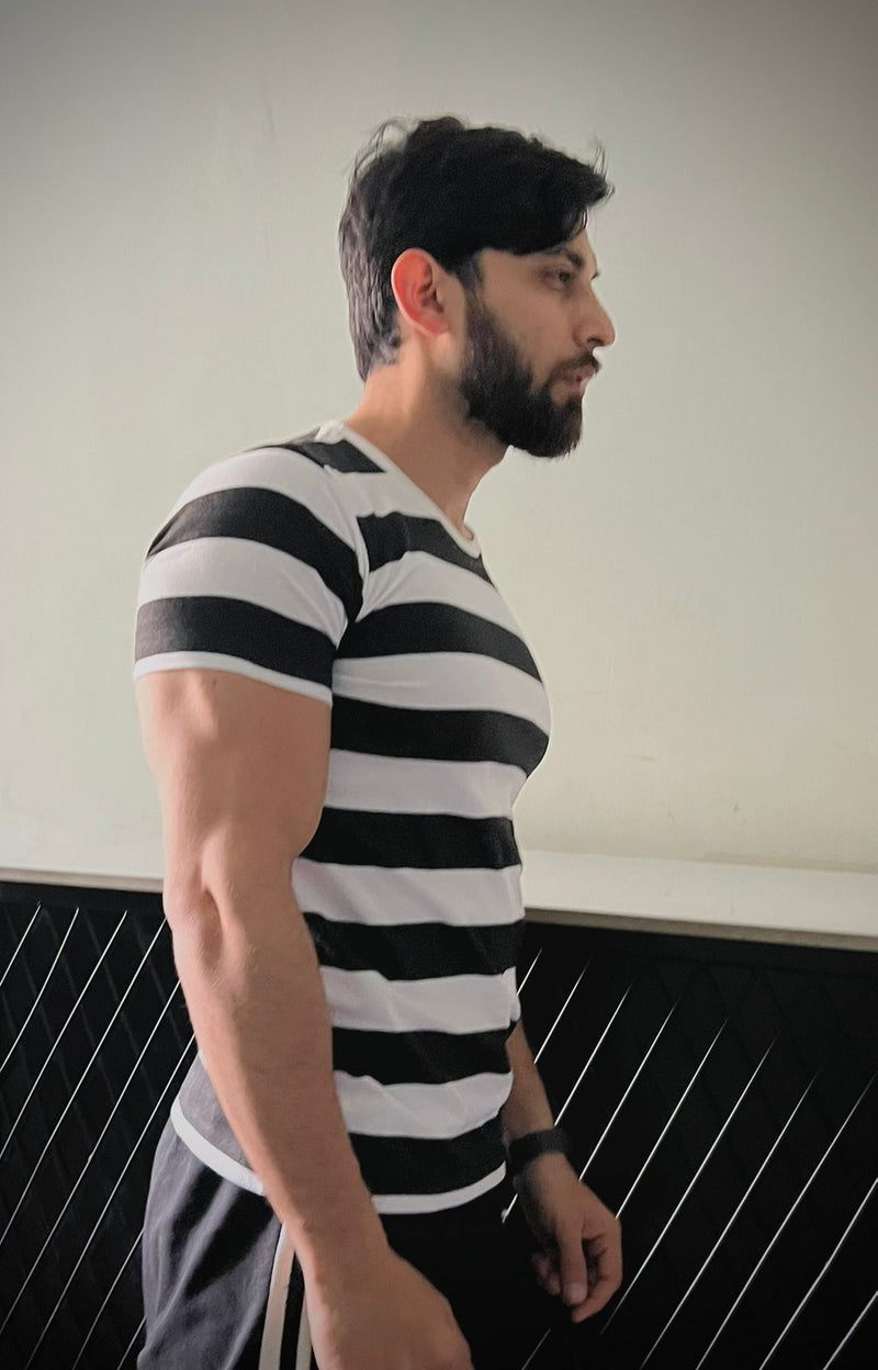Strip T-Shirt White/Black