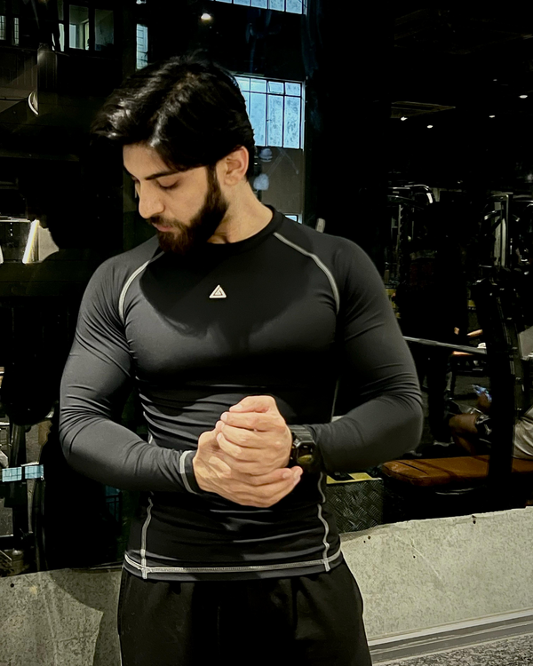Compression T-Shirt  Black Full Sleeves