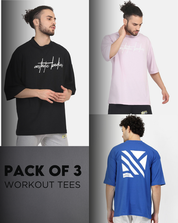 Men’s T-Shirt -Pack of 3 Over Sized T