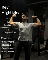 Core Compression T-Shirt  Light Grey