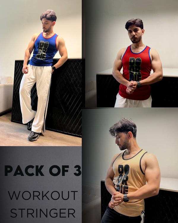 Men’s Workout DOORDIE Stringer  – Pack of 3