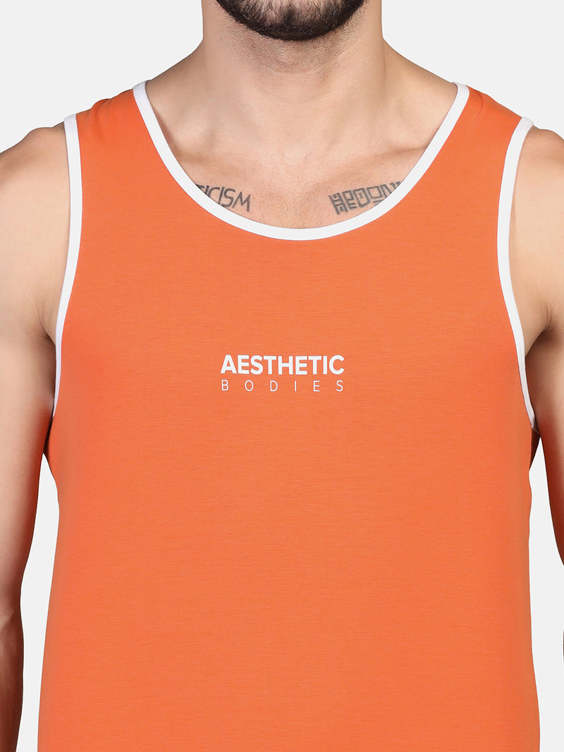 Men Classic Stringer (Orange)