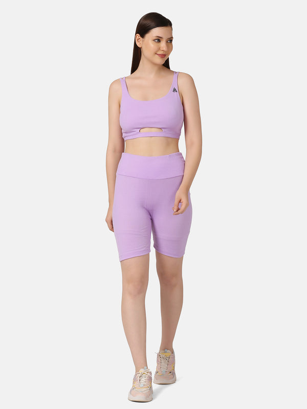 WOMEN'S BIKER CO ORDS-LAVENDER