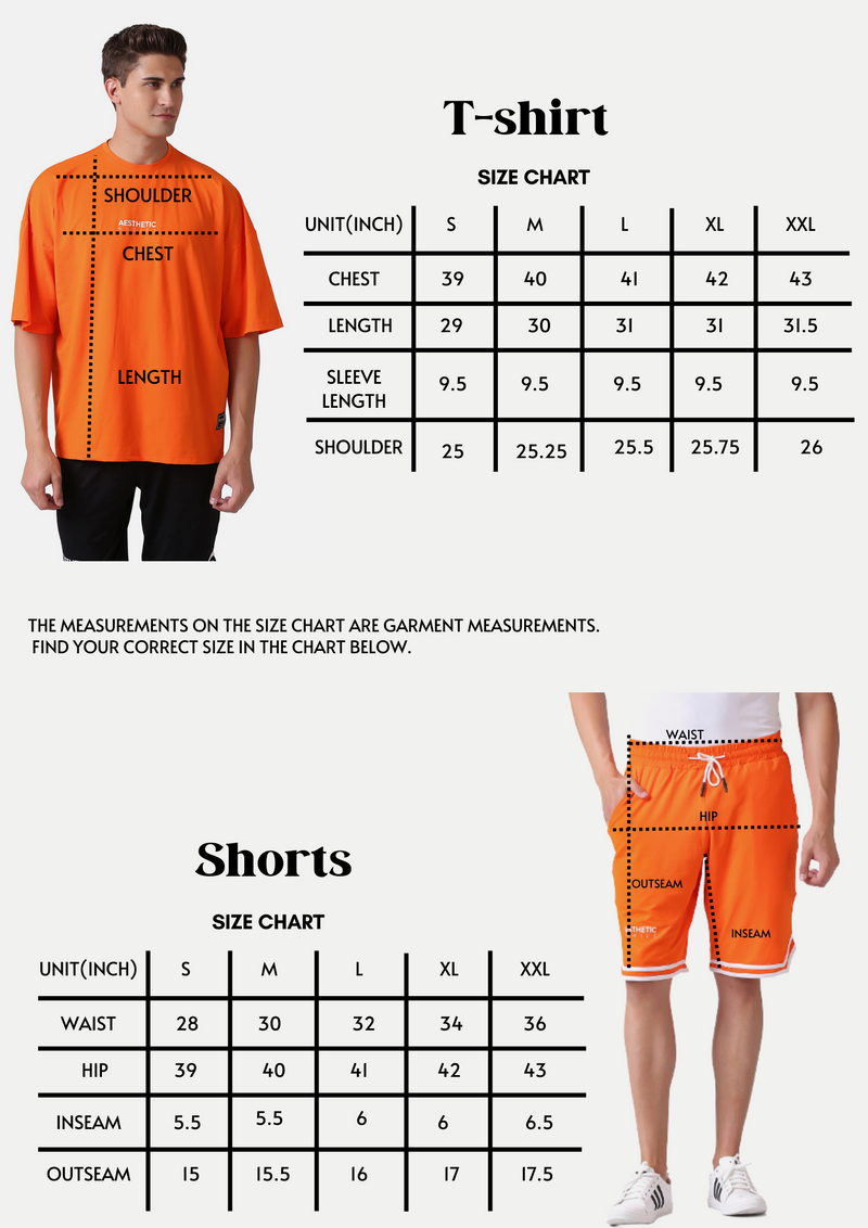 MEN'S LIMITED EDITION  CO ORDS-ORANGE