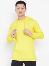 Solid Hoodie Jacket- Yellow