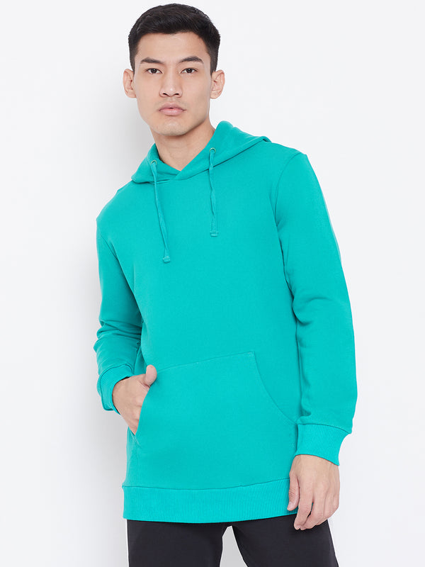 Solid Hoodie Jacket - Sea Green