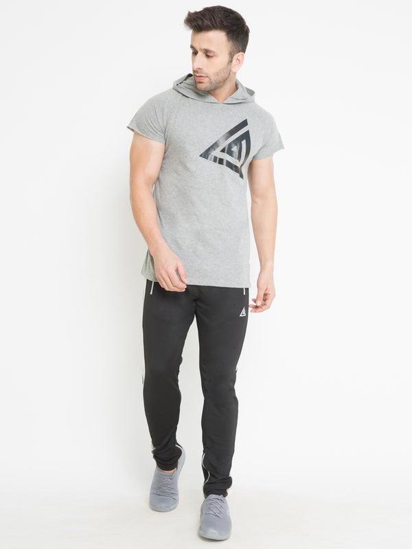 MEN'S HOODIE T-SHIRT - GREY