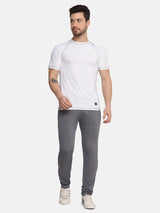 MEN'S CROSS STITCH COMPRESSION T-SHIRT-WHITE