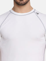 MEN'S CROSS STITCH COMPRESSION T-SHIRT-WHITE