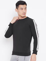 Men's Side Tap Sweatshirt- Black