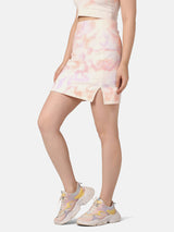 WOMEN'S MULTI  COLOR SLIT SKIRT
