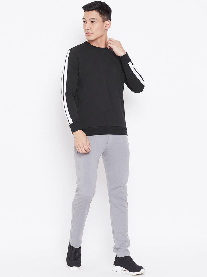 Men's Side Tap Sweatshirt- Black