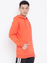 Solid Hoodie Jacket- Orange