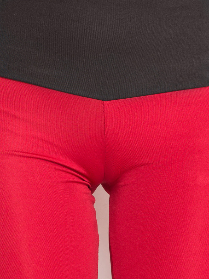 Women’s  Solid Legging (Red)