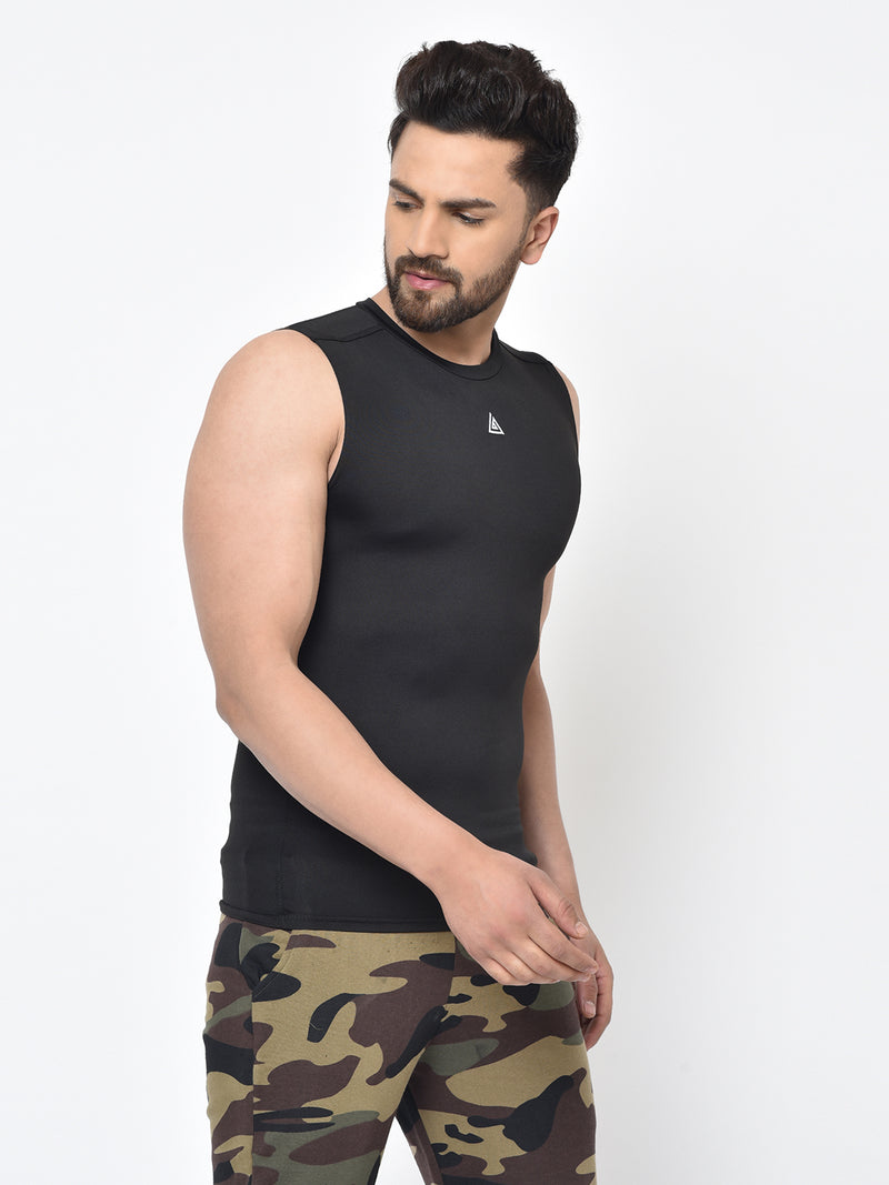Men's Sleevless Tee- Black