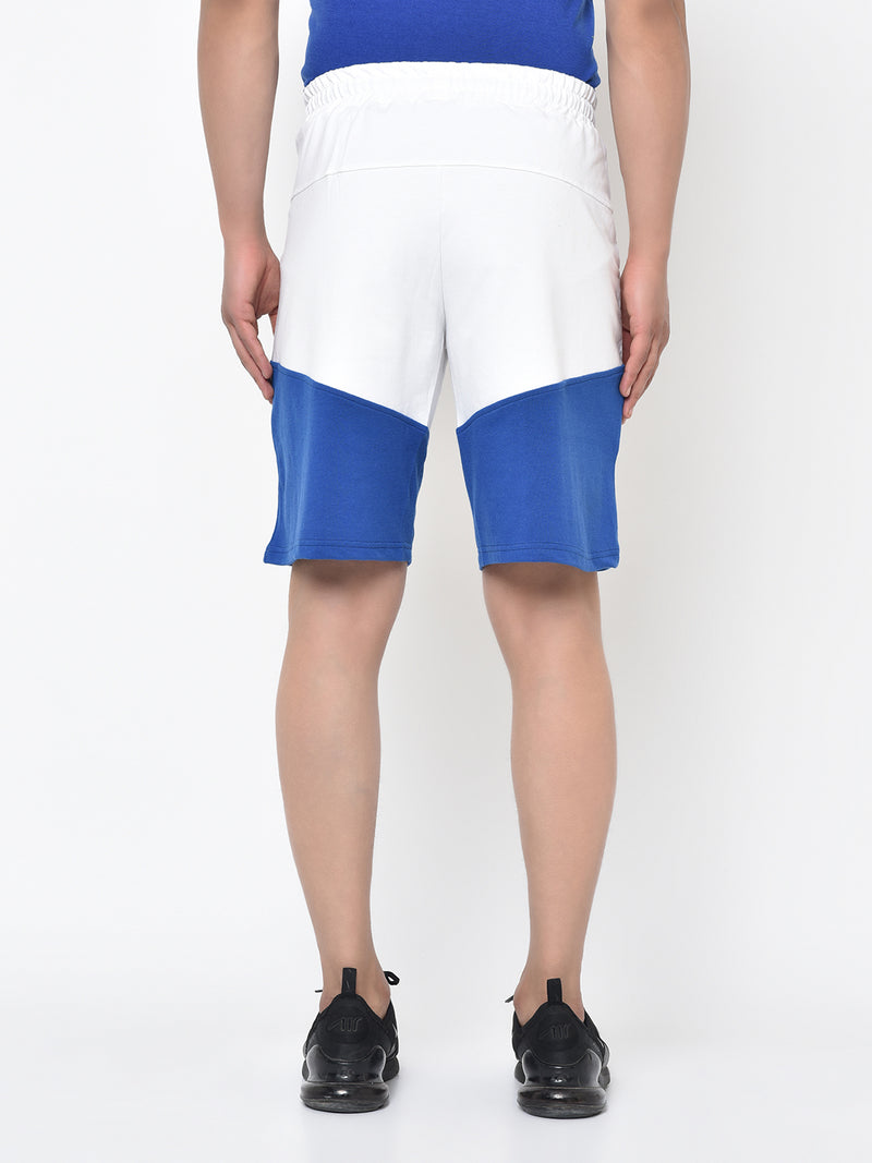 Colour Block Shorts-Blue